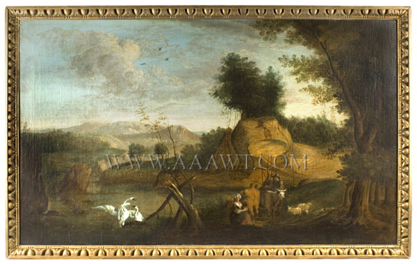 Over-Mantel Landscape Painting, Eighteenth Century, 